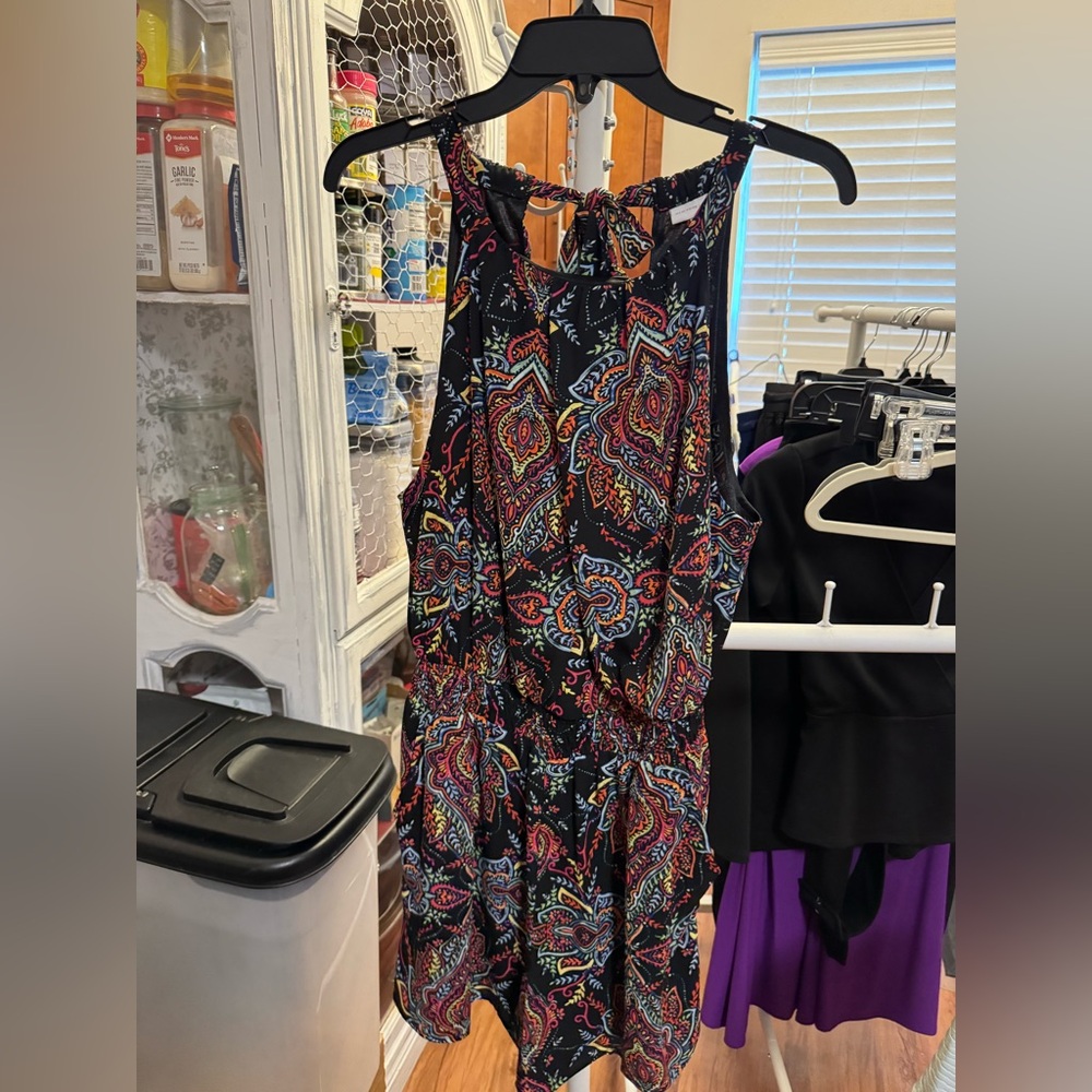 New York & Company Multicolor Floral Jumpsuit